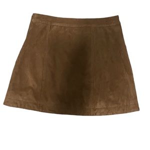 Abercrombie and Fitch faux Suede Tan Camel mini skirt size 0